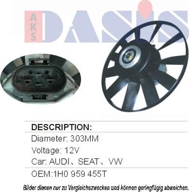 AKS Dasis 048550N - Ventilator, hladjenje motora www.molydon.hr