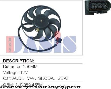 AKS Dasis 048630N - Ventilator, hladjenje motora www.molydon.hr