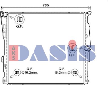 AKS Dasis 050083N - Hladnjak, hladjenje motora www.molydon.hr