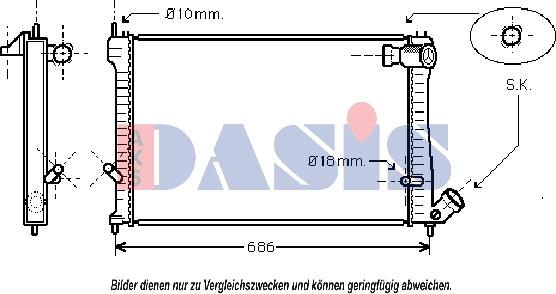 AKS Dasis 060004N - Hladnjak, hladjenje motora www.molydon.hr