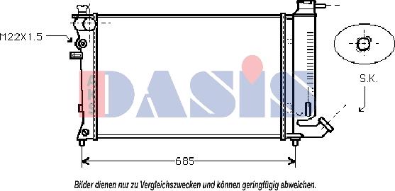 AKS Dasis 060013N - Hladnjak, hladjenje motora www.molydon.hr