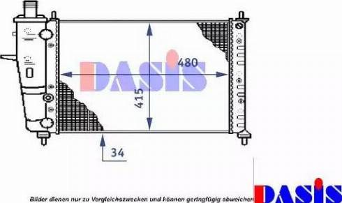 AKS Dasis 080083N - Hladnjak, hladjenje motora www.molydon.hr