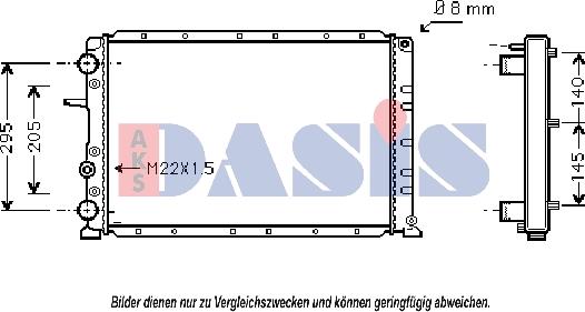 AKS Dasis 081600N - Hladnjak, hladjenje motora www.molydon.hr