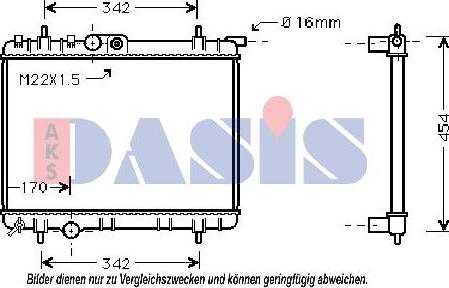 AKS Dasis 160088N - Hladnjak, hladjenje motora www.molydon.hr