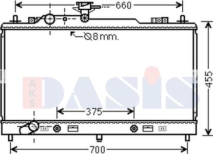 AKS Dasis 110075N - Hladnjak, hladjenje motora www.molydon.hr