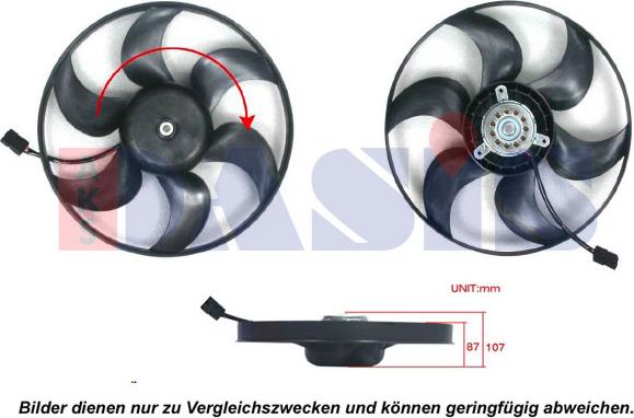 AKS Dasis 128087N - Ventilator, hladjenje motora www.molydon.hr