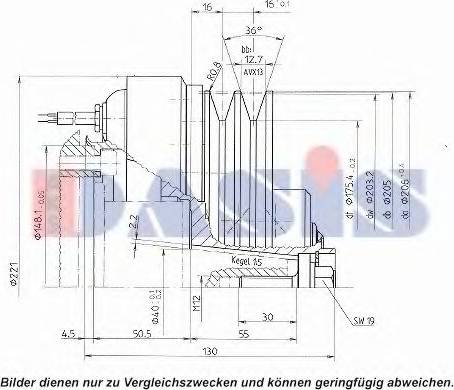 AKS Dasis 851145N - (Elektro)magnetna spojnica, kompresor klima-Uređaja www.molydon.hr