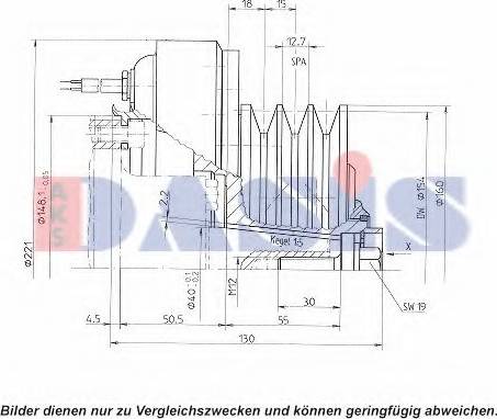 AKS Dasis 851140N - (Elektro)magnetna spojnica, kompresor klima-Uređaja www.molydon.hr