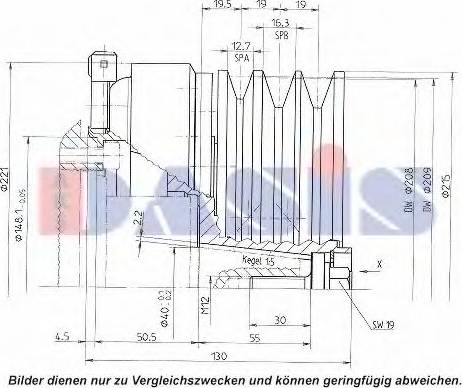 AKS Dasis 851155N - (Elektro)magnetna spojnica, kompresor klima-Uređaja www.molydon.hr