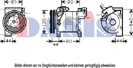 AKS Dasis 851828N - Kompresor, klima-Uređaj www.molydon.hr