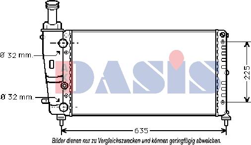 AKS Dasis 300550N - Hladnjak, hladjenje motora www.molydon.hr