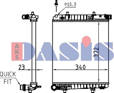 AKS Dasis 210275N - Hladnjak, hladjenje motora www.molydon.hr