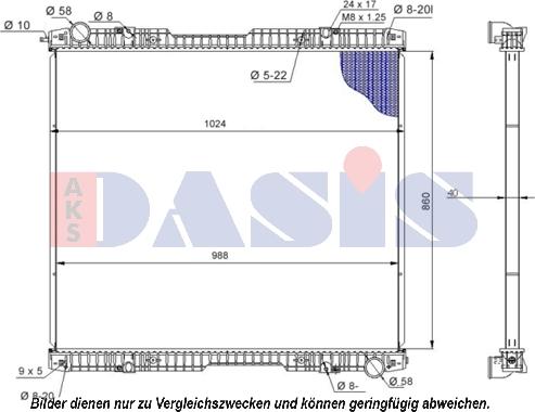 AKS Dasis 270007S - Hladnjak, hladjenje motora www.molydon.hr