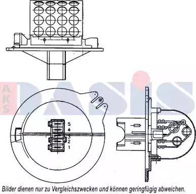 AKS Dasis 700143N - Otpornik, ventilator kabine/unutrasnjeg prostora www.molydon.hr