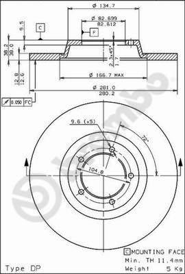 Yamato C4M019JC - Kočioni disk www.molydon.hr