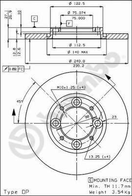 Metzger 1.5004.1.4 - Kočioni disk www.molydon.hr