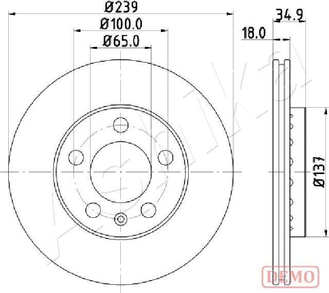 Ashika 60-00-0945C - Kočioni disk www.molydon.hr