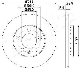 Ashika 60-00-0945 - Kočioni disk www.molydon.hr