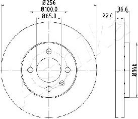 Ashika 60-00-0943 - Kočioni disk www.molydon.hr