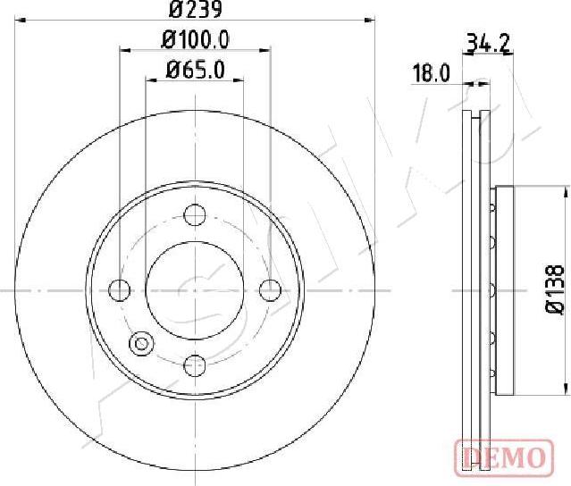 Ashika 60-00-0952C - Kočioni disk www.molydon.hr