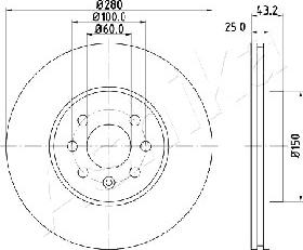 Ashika 60-00-0422 - Kočioni disk www.molydon.hr