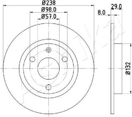 Ashika 60-00-0639C - Kočioni disk www.molydon.hr