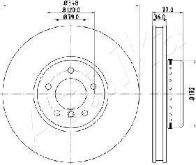 Ashika 60-00-0157 - Kočioni disk www.molydon.hr