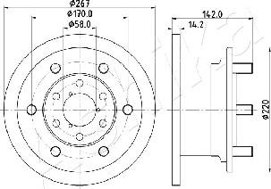 Ashika 60-00-0254 - Kočioni disk www.molydon.hr