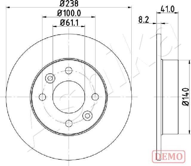 Ashika 60-00-0700C - Kočioni disk www.molydon.hr