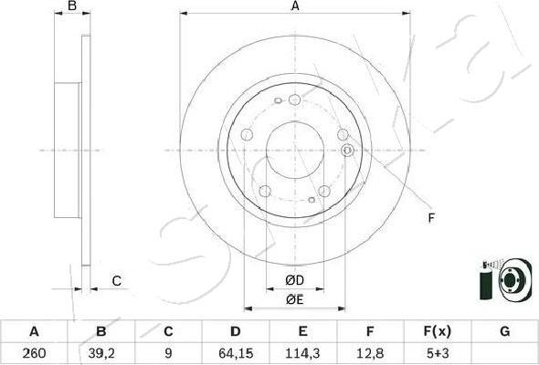 Ashika 61-04-428C - Kočioni disk www.molydon.hr