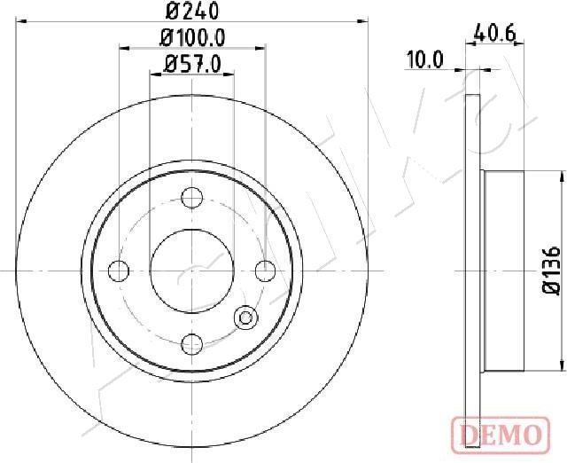 Ashika 61-00-0405C - Kočioni disk www.molydon.hr