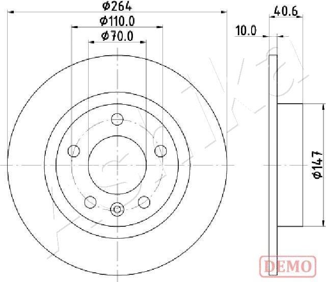 Ashika 61-00-0400C - Kočioni disk www.molydon.hr