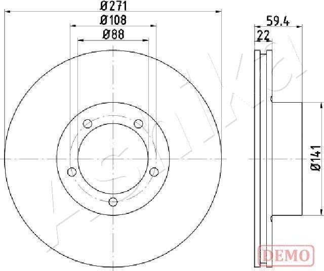 Ashika 61-00-0401C - Kočioni disk www.molydon.hr