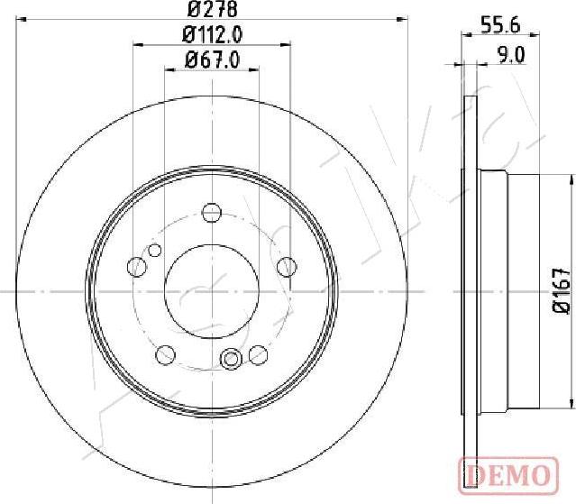 Ashika 61-00-0505C - Kočioni disk www.molydon.hr