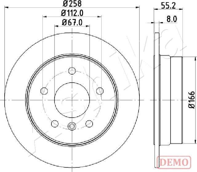 Ashika 61-00-0500C - Kočioni disk www.molydon.hr