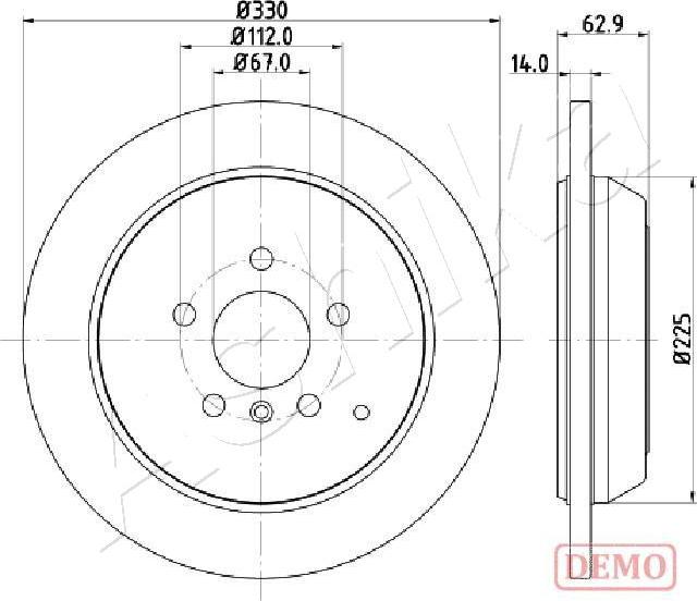 Ashika 61-00-0524C - Kočioni disk www.molydon.hr