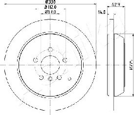 Ashika 61-00-0524 - Kočioni disk www.molydon.hr