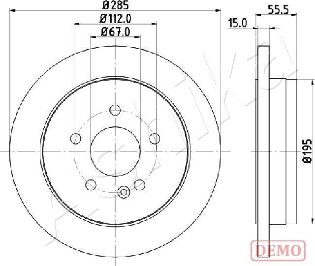 Ashika 61-00-0522C - Kočioni disk www.molydon.hr