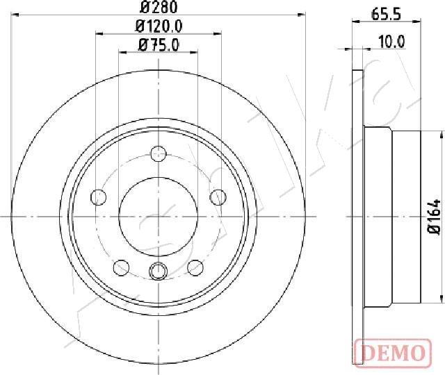 Ashika 61-00-0100C - Kočioni disk www.molydon.hr