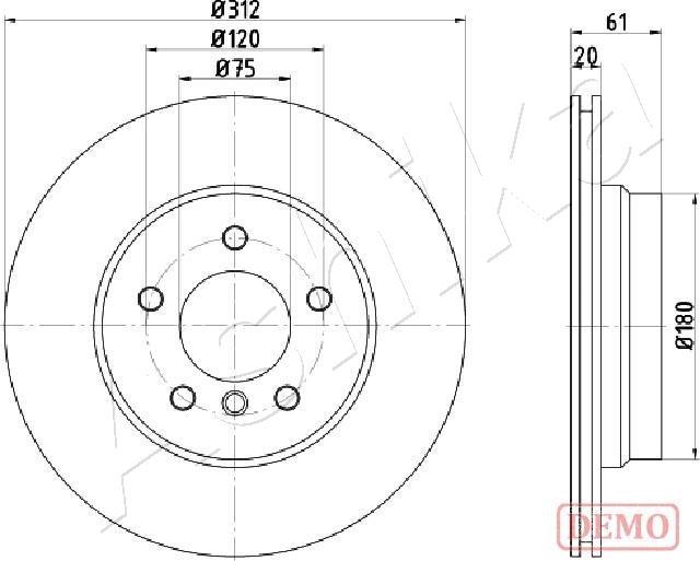 Ashika 61-00-0108C - Kočioni disk www.molydon.hr