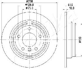 Ashika 61-00-0119 - Kočioni disk www.molydon.hr