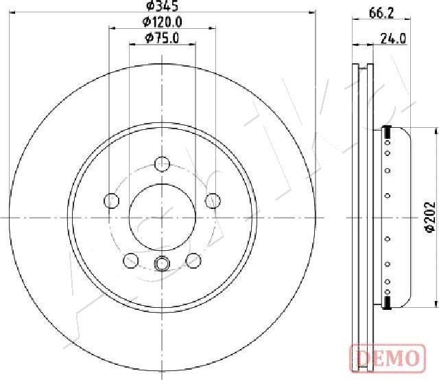 Ashika 61-00-0115C - Kočioni disk www.molydon.hr