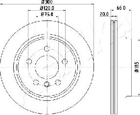 Ashika 61-00-0116 - Kočioni disk www.molydon.hr