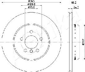 Ashika 61-00-0113 - Kočioni disk www.molydon.hr