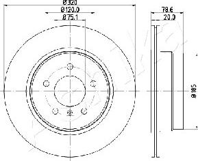 Ashika 61-00-0129 - Kočioni disk www.molydon.hr