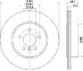 Ashika 61-00-0124 - Kočioni disk www.molydon.hr