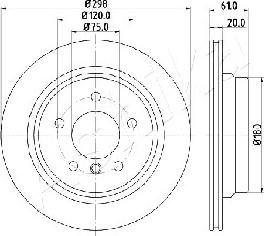 Ashika 61-00-0120 - Kočioni disk www.molydon.hr