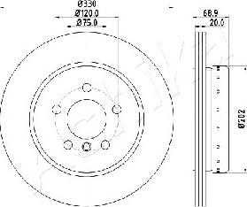 Ashika 61-00-0123 - Kočioni disk www.molydon.hr