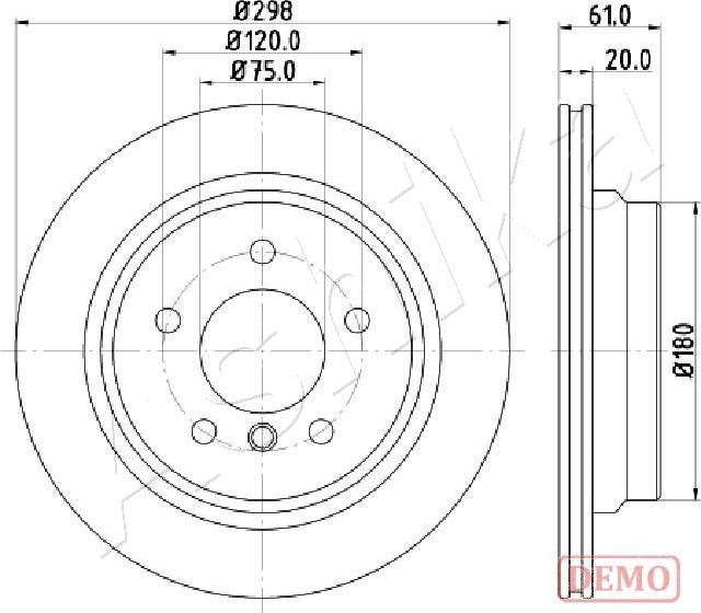 Ashika 61-00-0122C - Kočioni disk www.molydon.hr