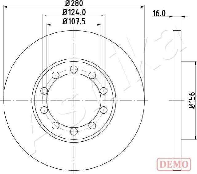 Ashika 61-00-0314C - Kočioni disk www.molydon.hr